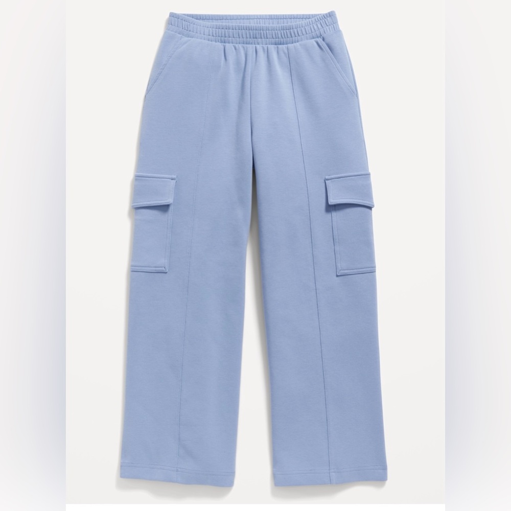 High Waisted Dynamic Fleece Cargo Sweatpants for Girls